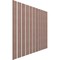 Ekena Millwork 48H x 3/8T Adjustable Wood Slat Wall Panel Kit w/ 4W Slats, Walnut contains 11 Slats SWW55X48X0375WA - alternate 4